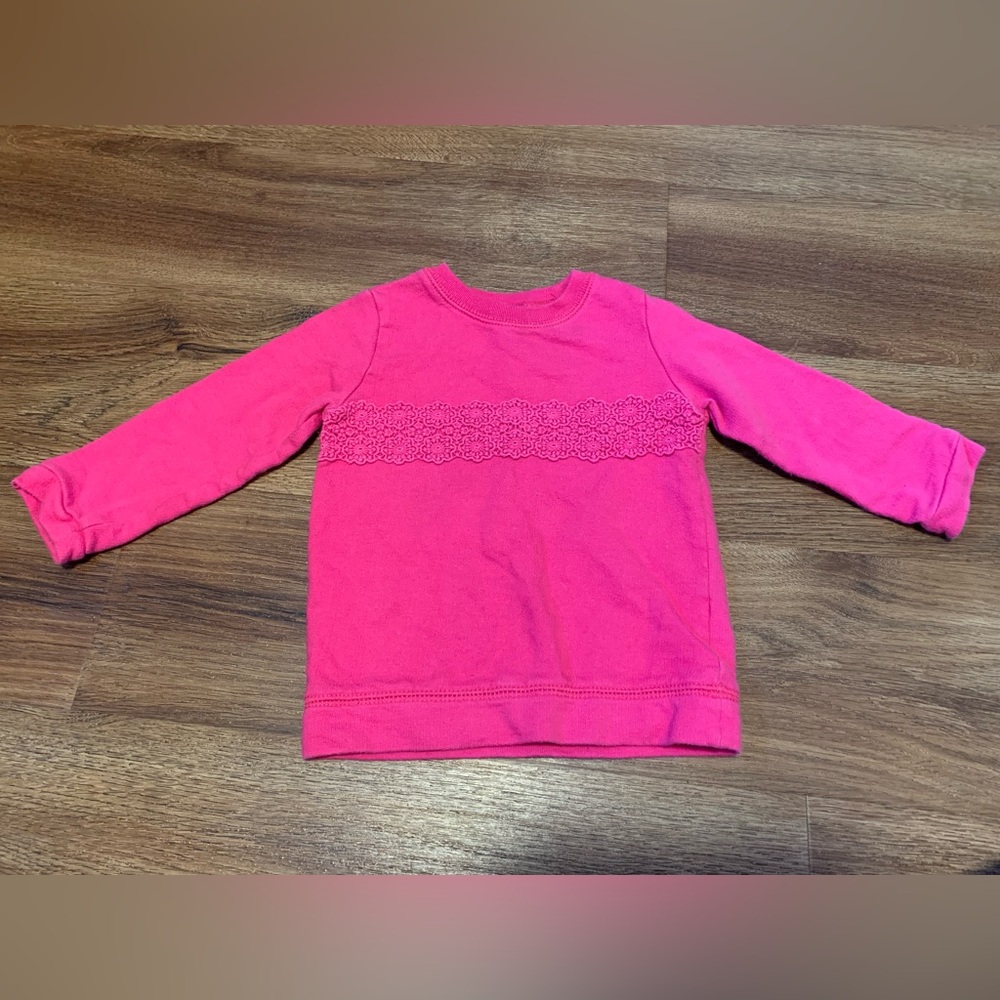 Carter's Pink Lace Detail Sweatshirt